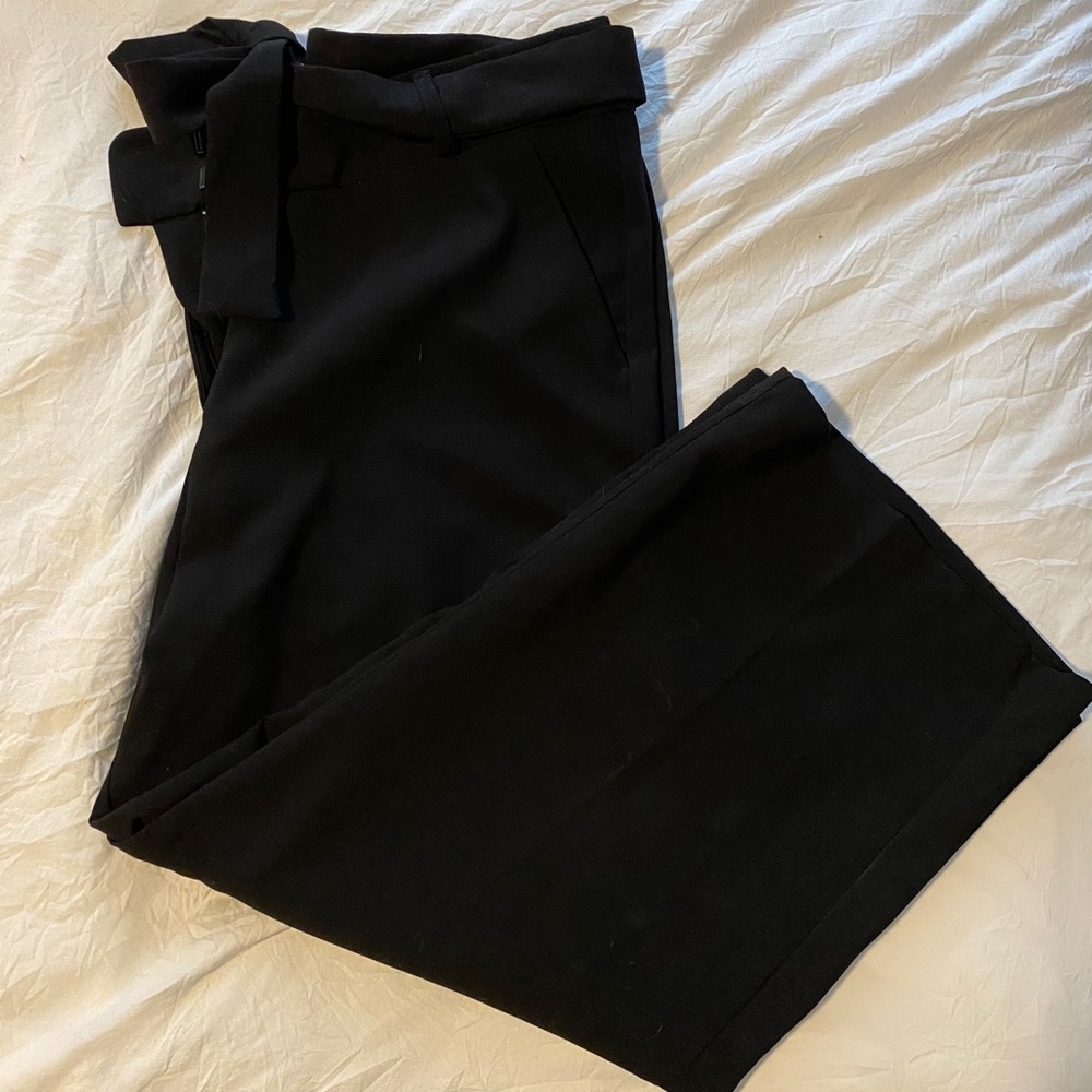 Cynthia Rowley Wide Leg Belted Dress Pants